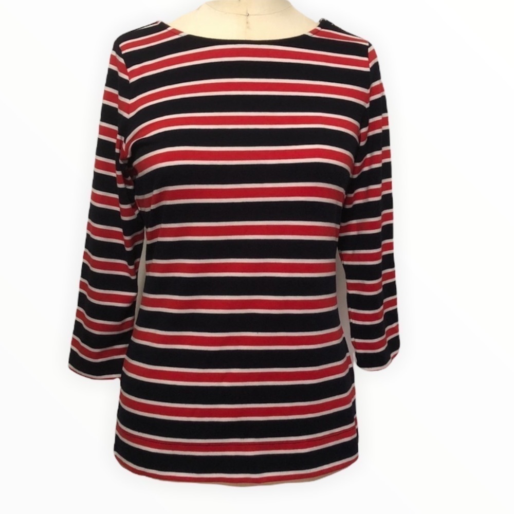 The Limited 3/4 sleeve striped top size small